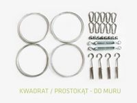 KWADRAT / PROSTOKĄT - ZESTAW MONTAŻOWY DO MURU
