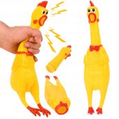 ZABAWKA DLA PSA PISZCZĄCY KURCZAK GUMOWY MOCNY GRYZAK 31CM