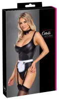 cottelli costumes maid body xl czarny komplet z fartuszkiem i chokerem
