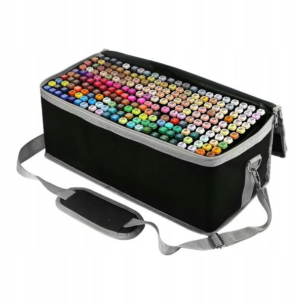 Markery 204 kolory flamastry pisaki dwustronne zdjęcie 3