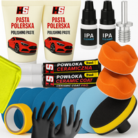 ZESTAW DO REGENERACJI POLEROWANIA LAMP PAPIER GĄBKI PAD PASTA 2X CERAMIKA