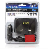 M2 1512 / Rozdzielacz gniazda zapalniczki + USB 2 x 1000 mA12/24 v