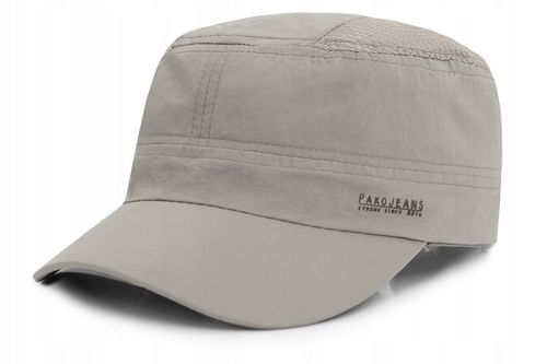 CZAPKA z Daszkiem Przewiewna Patrolówka z Siatką SZARA Pako Jeans na Arena.pl