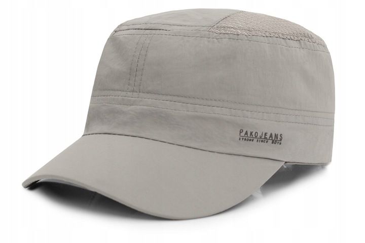 CZAPKA z Daszkiem Przewiewna Patrolówka z Siatką SZARA Pako Jeans zdjęcie 1