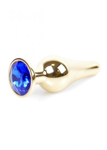 plug jewellery gold butt plug  dark blue na Arena.pl