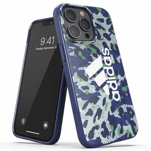 Etui Adidas OR SnapCase Leopard na iPhone 13 / iPhone 13 Pro - niebieskie na Arena.pl