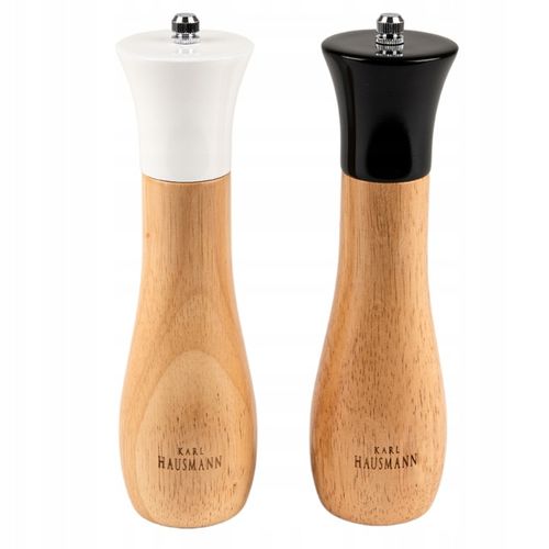 MŁYNEK RĘCZNY DO SOLI i PIEPRZU DREWNIANY ZESTAW 2 na Arena.pl