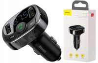 Baseus Transmiter Fm Bluetooth Ładowarka Mp3 2Xusb