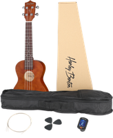 Ukulele koncertowe Harley Benton UK-11C Tuner Struny Kostki Zestaw