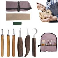 ZESTAW NOŻY DO RZEŹBIENIA W DREWNIE DŁUTA NARZĘDZIA NOŻE SKALPEL DIY 9