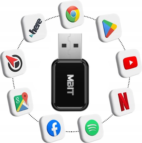 ADAPTER BEZPRZEWODOWY CARPLAY CAR PLAY ANDROID AUTO 2w1 BLUETOOTH iOS zdjęcie 11
