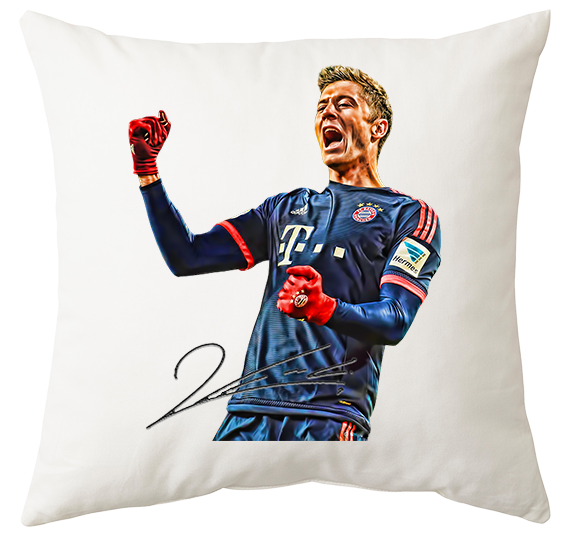 Poduszka Lewandowski z autografem zdjęcie 1