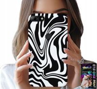 ETUI DO HUAWEI Y7 2018 - CZARNO BIAŁA ABSTRAKCJA + SZKŁO HART
