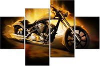 140CM 70 OBRAZ MOTOCYKL OGNIU ŚCIENNY