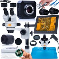 ZESTAW MIKROSKOP OPTYCZNY MERCURY KAMERA 16MP HDMI MATA UCHWYT WYŚWIETLACZ