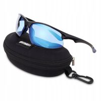 Sportowe Okulary Przeciwsłoneczne LUSTRZANKI Policarbonowe UV400 Black/Blue