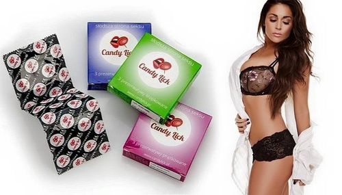 Prezerwatywy Candy Lick prążkowane na Arena.pl