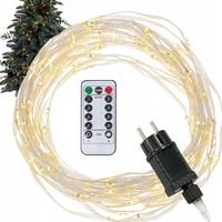 WĄŻ ŚWIETLNY 20M LED LAMPKI CHOINKOWE BIAŁY CIEPŁY 200LED DEKORACYJNA LAMPA