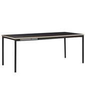 Stół do jadalni rozkładany 140/190 x 90 cm czarny AVIS