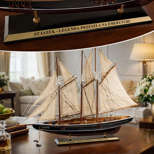 Model Statku Bluenose (77 cm) z Grawerem Prezent na Emeryturę na Arena.pl