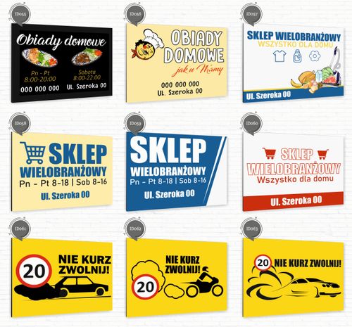 nadruk UV TABLICZKA reklamowa szyld SPRZEDAŻ KRUSZYW DIBOND 40x30 cm na Arena.pl