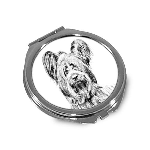 Skye terrier- kieszonkowe lusterko z wizerunkiem psa. na Arena.pl