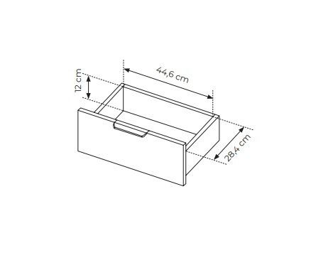 KOMODA Wąska LARS 2D1S 103 antracyt zdjęcie 6