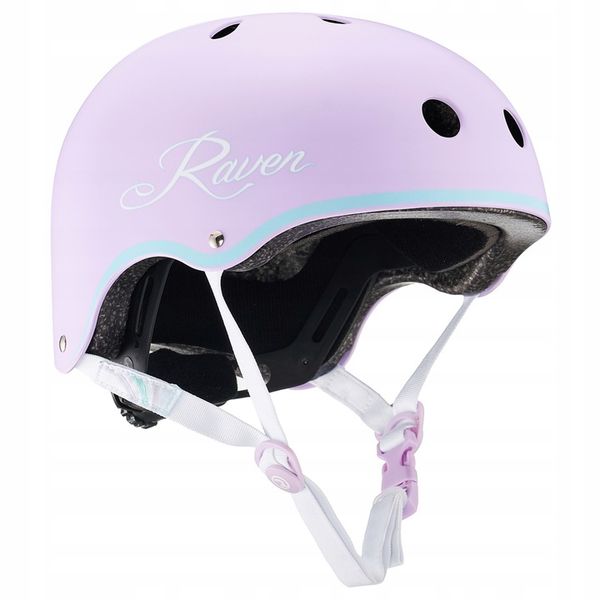 Kask Rowerowy RAVEN Essto Violet/Mint M (55-58cm) zdjęcie 1