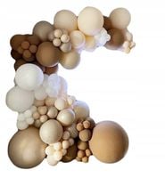 BALONY GIRLANDA BALONOWA RÓŻOWA BOHO beż brąz ŁUK