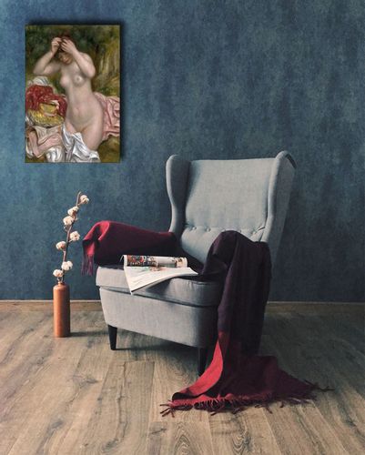 Bather Arranging Her Hair, Auguste Renoir - obraz na płótnie 60x80 cm na Arena.pl