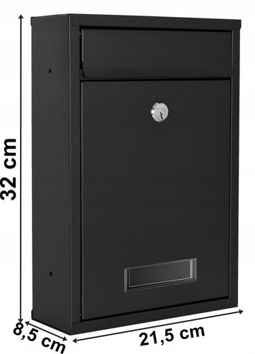 SKRZYNKA POCZTOWA NA LISTY POCZTĘ OGRODZENIE CZARNA Z NUMEREM DOMU na Arena.pl