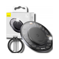 ŁADOWARKA INDUKCYJNA MAGNETYCZNA DO TELEFONU 15W + KABEL USB-C 1M CZARNA