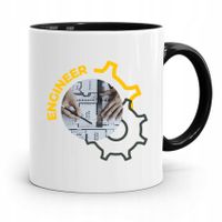 Dla Inżyniera Kubek Czarny Prezent Z Nadrukiem Ze Zdjęciem