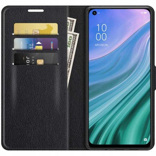 Litchi Oppo A54/A74/A93 5G Czarny na Arena.pl