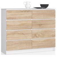 Komoda do salonu, sypialni, STILO, 8 szuflad, 120x40x99 cm | TYLETEGOTU