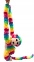 Pluszowa małpka wisząca na rzepy z dźwiękiem małpa przytulanka kolorowa