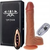 Realistyczne Dildo Penis Podgrzewany Ruch Posuwisto Rotacyjny Sex Wibrator