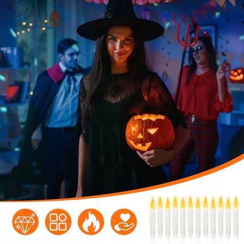 12szt Lewitujące Świece Led Z Pilotem Zdalnego Sterowania Świece Na Baterie na Arena.pl