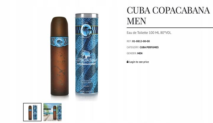CUBA EDT MEN COPACABANA 100ML zdjęcie 3