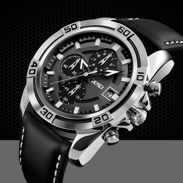 zegarek męski skmei 9156sibk + box zdjęcie 3