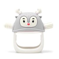 SMILY MIA Gryzak silikonowy dla niemowląt Light Grey