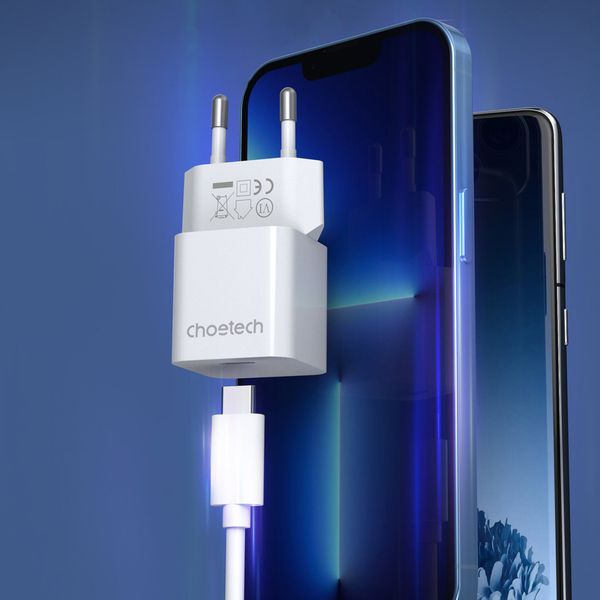 Ładowarka sieciowa 20W USB Typ C biały zdjęcie 3