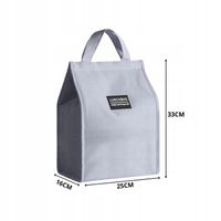 TORBA TERMICZNA Z UCHWYTEM IZOLACYJNA WODOODPORNA LUNCH BOX SZARA 10 L