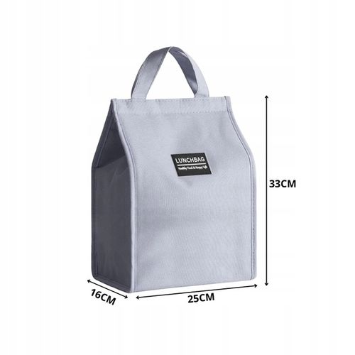 TORBA TERMICZNA Z UCHWYTEM IZOLACYJNA WODOODPORNA LUNCH BOX SZARA 10 L na Arena.pl