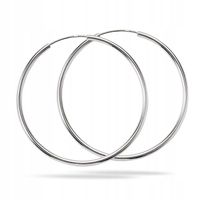 Kolczyki kółka srebrne pr 925 koła grube 4 cm