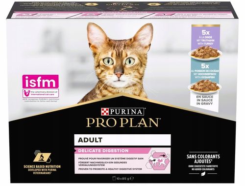 PRO PLAN Delicate Multipack Mokra Karma dla Kota Indyk Ryba 10 x 85g na Arena.pl