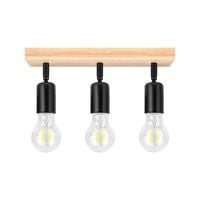 NOWOCZESNY KINKIET CZARNY 50W STAL DREWNO OBRÓT 350 STOPNI IP20