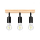 NOWOCZESNY KINKIET CZARNY 50W STAL DREWNO OBRÓT 350 STOPNI IP20