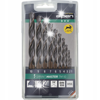 Alpen Zestaw 10 wierteł do metalu fi 1-10 mm Sprint Master TM 10 HSS