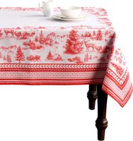 Obrus Bawełniany 160x220 cm do Dekoracji Stołu na Imprezy i Święta